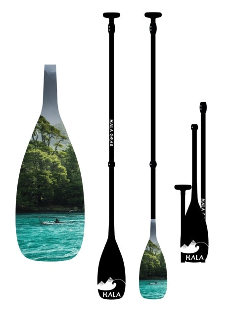 Hala Rival Carbon Travel 3-Piece Adjustable Paddle